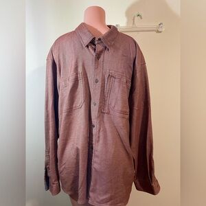 Orvis Men's‎ shirt XXL active fit Long-Sleeve 
tech pocket rust color button up